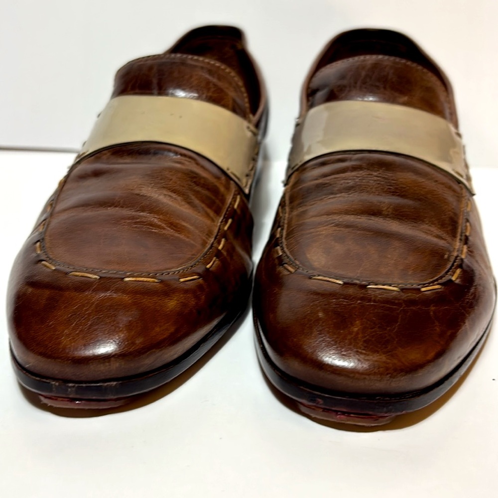 Koi Brown Leather Loafers with Cream Band 
Size 44 (10/10.5)
 7.5/10 condition - Picture 11 of 11